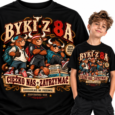 KOSZULKA DZIECIĘCA DZIEŃ CHŁOPAKA BYKI CIĘZKO